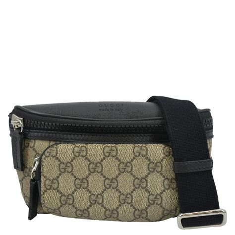 gucci belt bag 450946|GUCCI GG Supreme Canvas Belt Bag Black 450946.